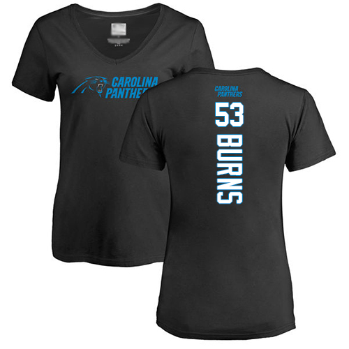 Carolina Panthers Black Women Christian Miller Backer NFL Football #50 T Shirt